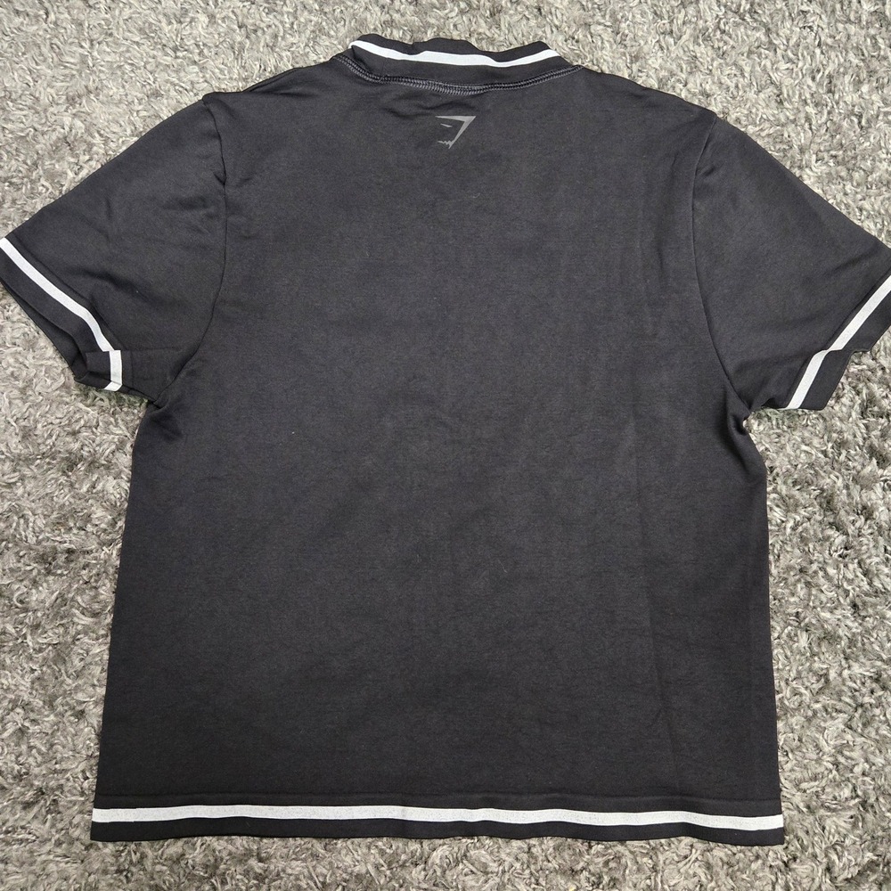 Gymshark Contrast Seamless Midi T-Shirt Womens Large Black White Mock Neck - Picture 3 of 9